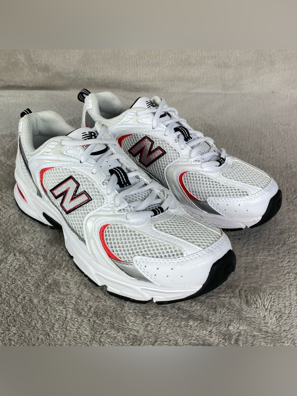 New Balance 530 Shoes Womens Size 7 White Blast Red Running U530JR1 Athletic NEW